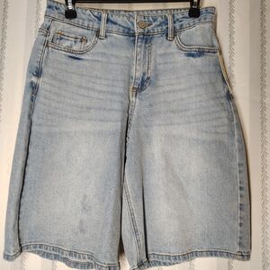 No Boundaries High Rise Size 0 Flared Jean Shorts